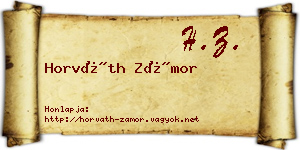 Horváth Zámor névjegykártya